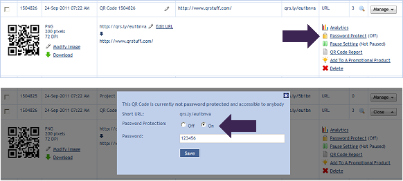Password Protected QR Codes At QRStuff.com