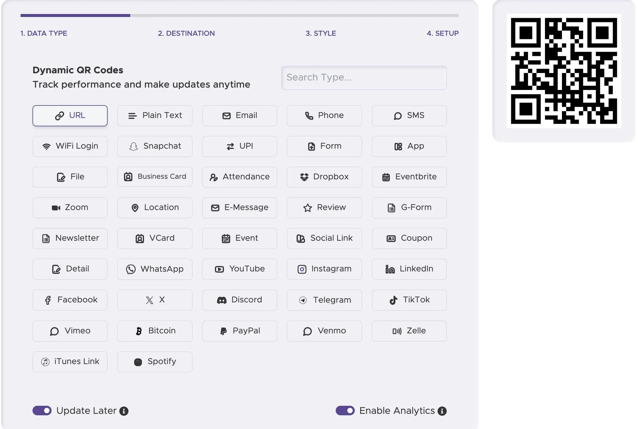 Étape 1: Choisissez un générateur de QR code fiable