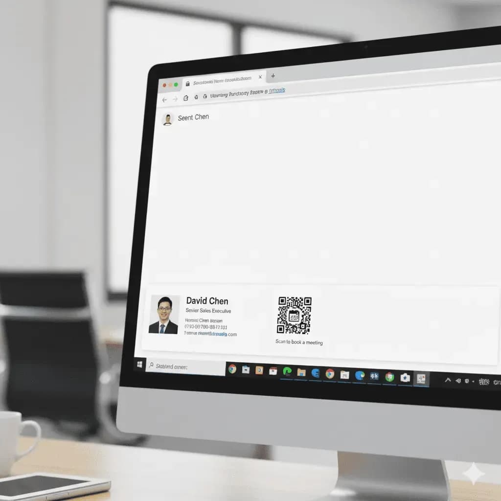 Dans les signatures e-mail et sur les cartes de visite
