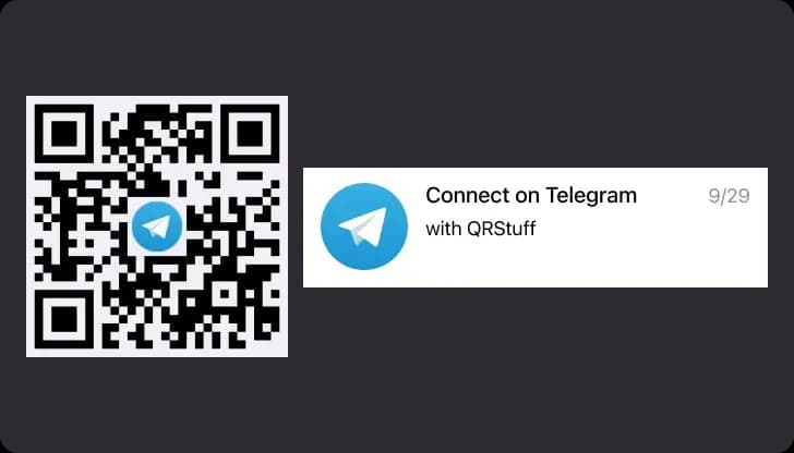 Find your Telegram profile or channel link