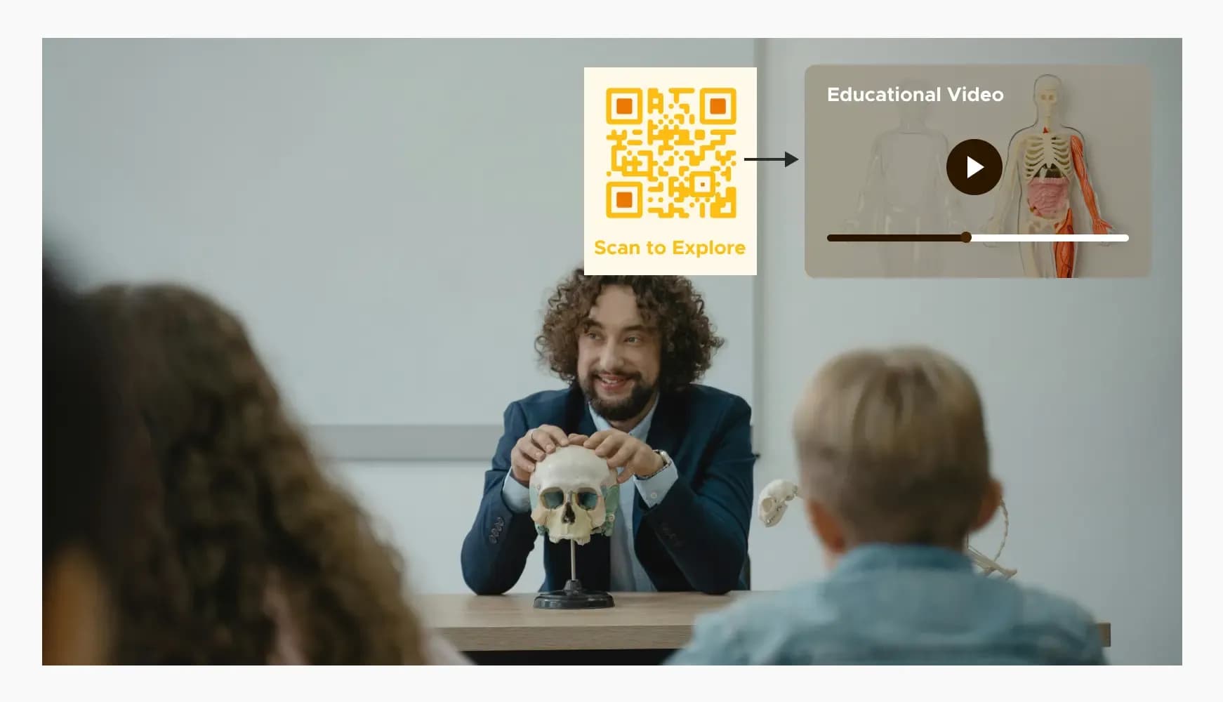 YouTube QR code in educational materials