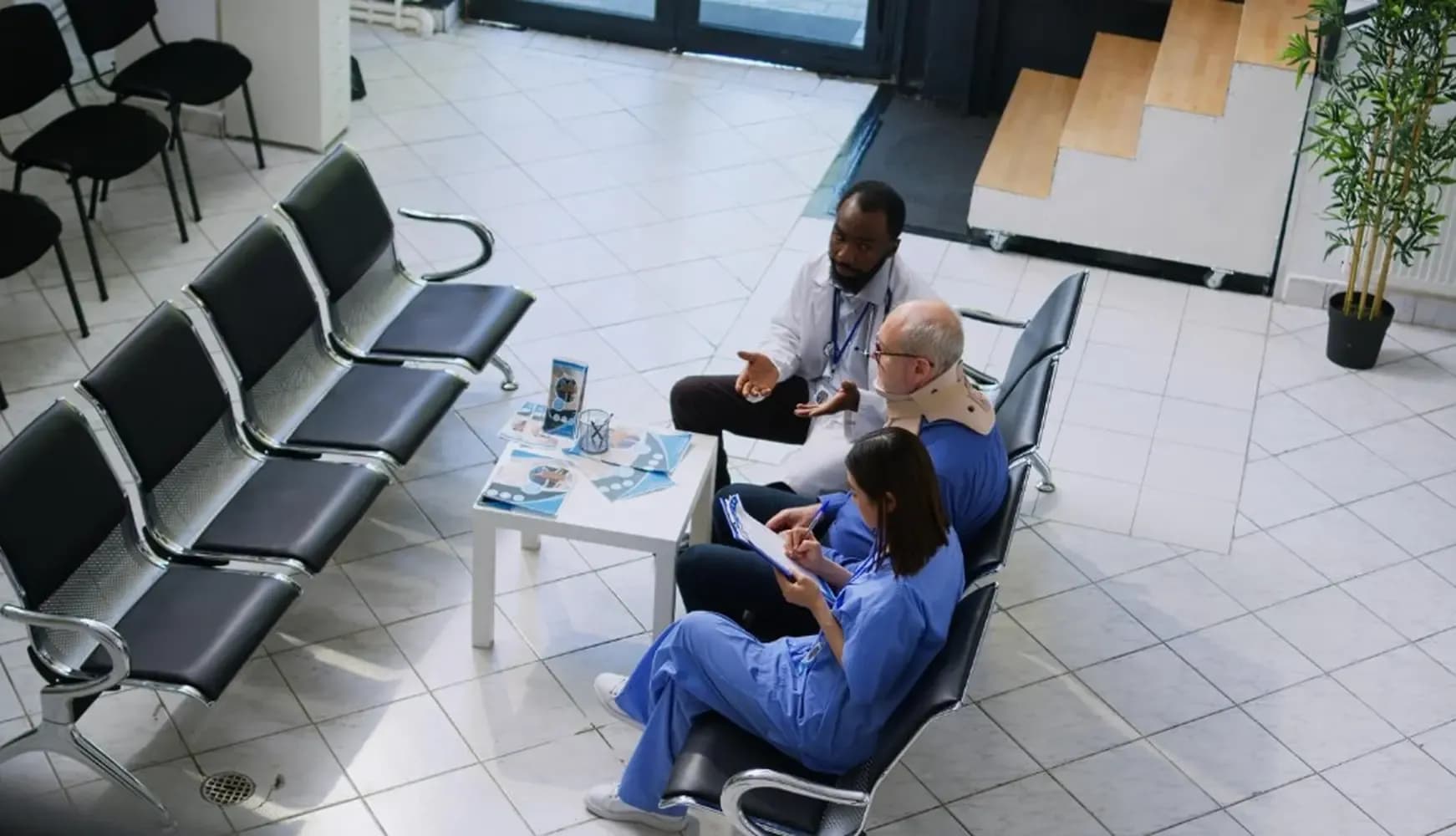 WiFi QR code in a healthcare waiting room