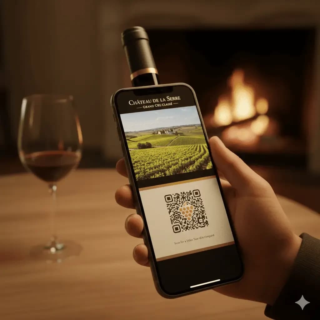 Wine bottle back label