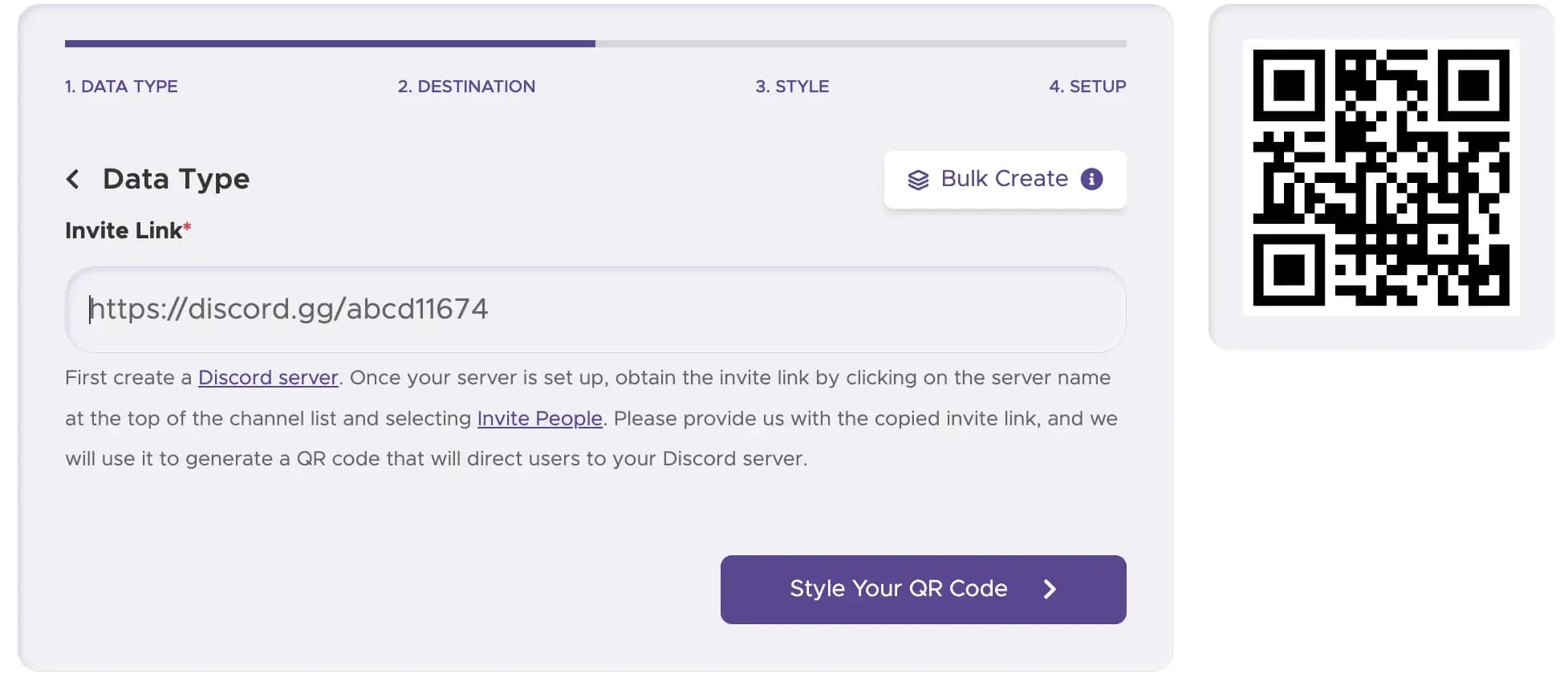 Étape 2 : Saisissez le lien d’invitation Discord