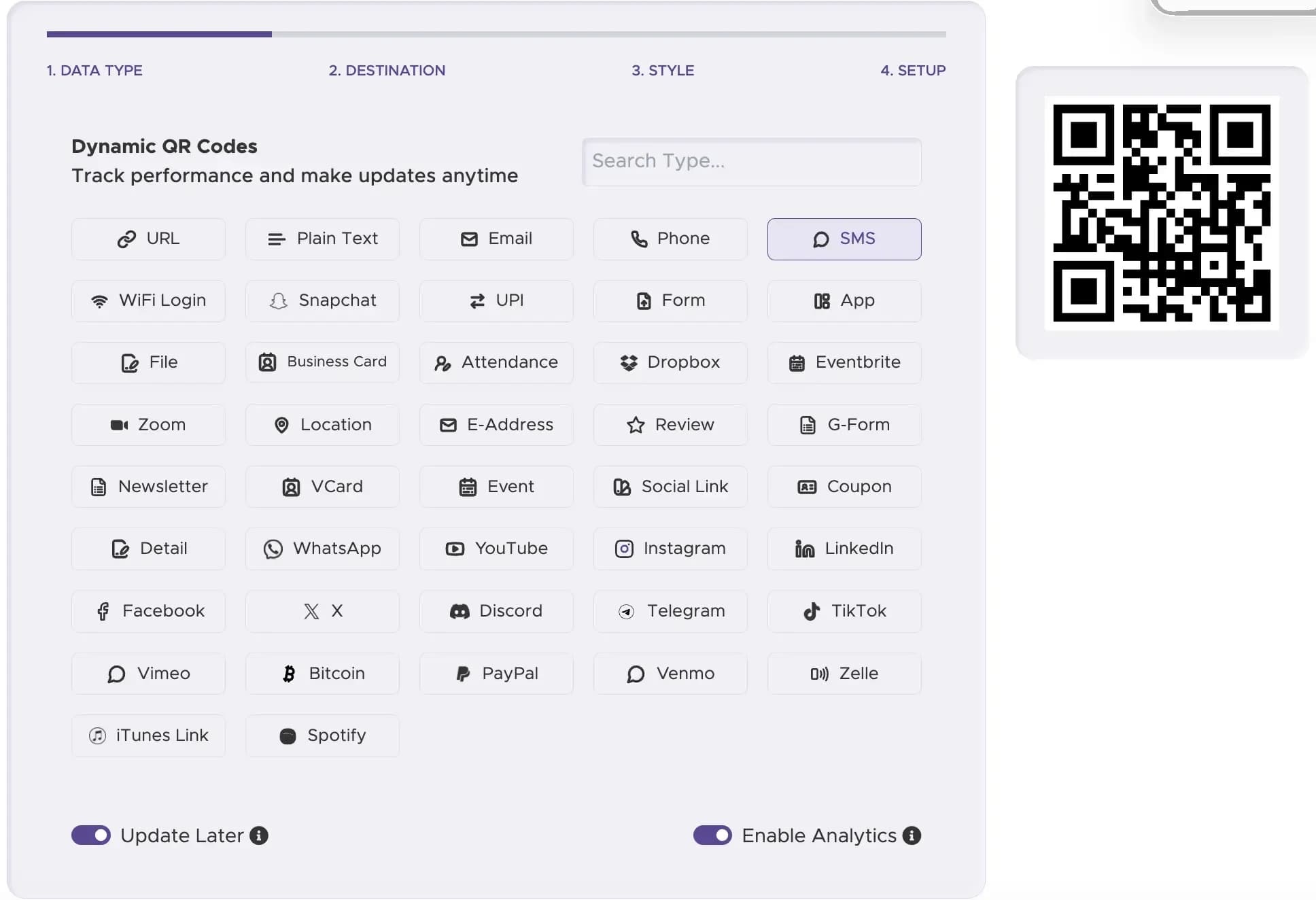 Étape 1 : Choisissez un générateur de codes QR fiable