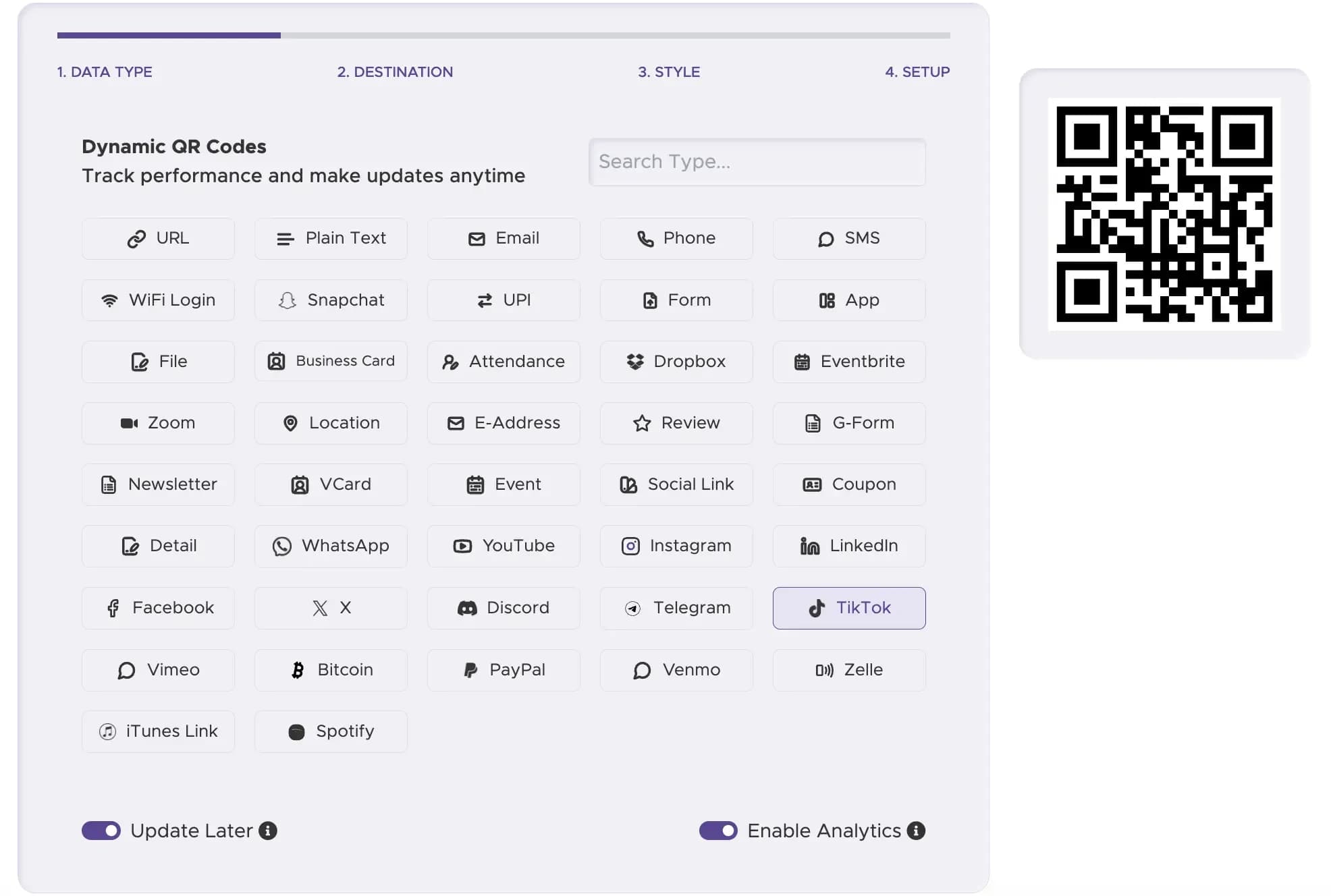 Étape 1 : Choisir un générateur de codes QR fiable