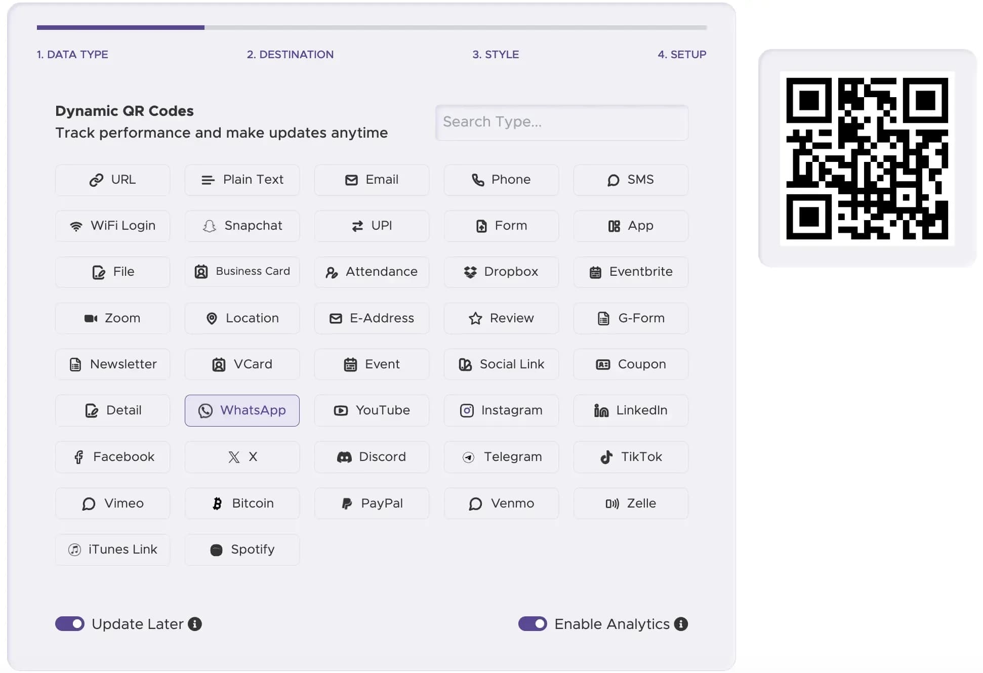 Étape 1 : Choisir un générateur de codes QR fiable