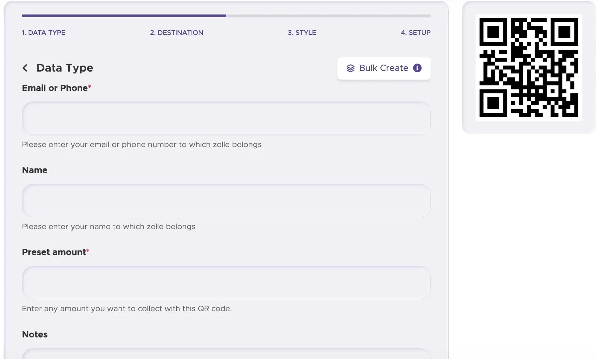 Étape 2 : Saisissez les informations