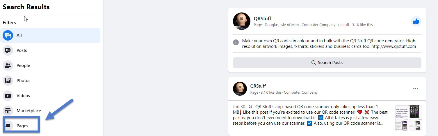 Facebook QR Code Generator | QRStuff