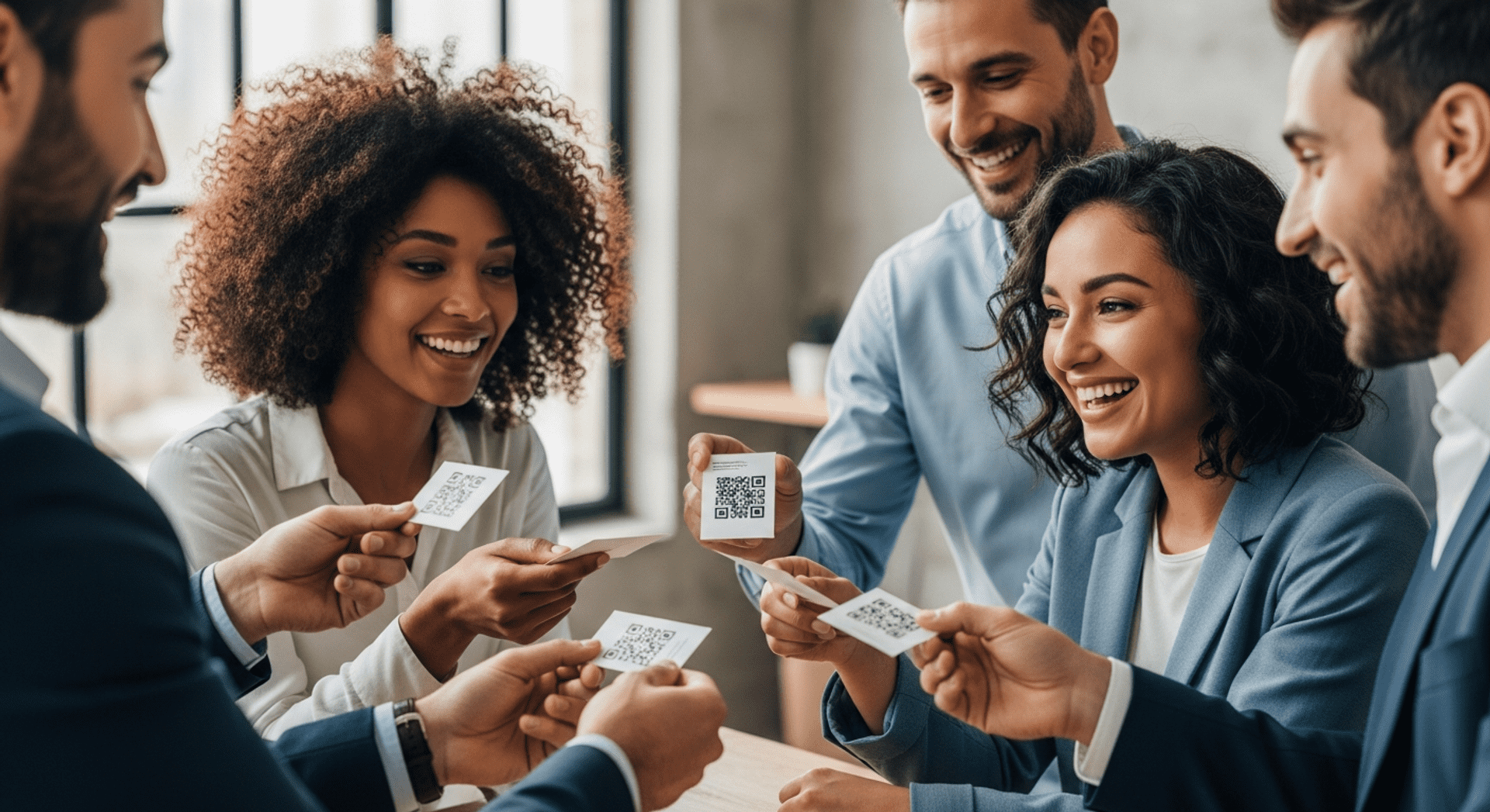 How can I use QR codes to share my business information?